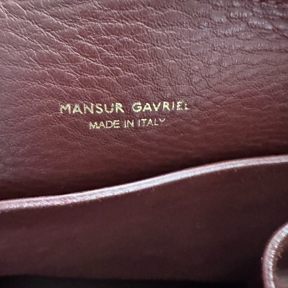 Mansur Gavriel Large Sun Tote in Burgundy Suede - Picture 7 of 9